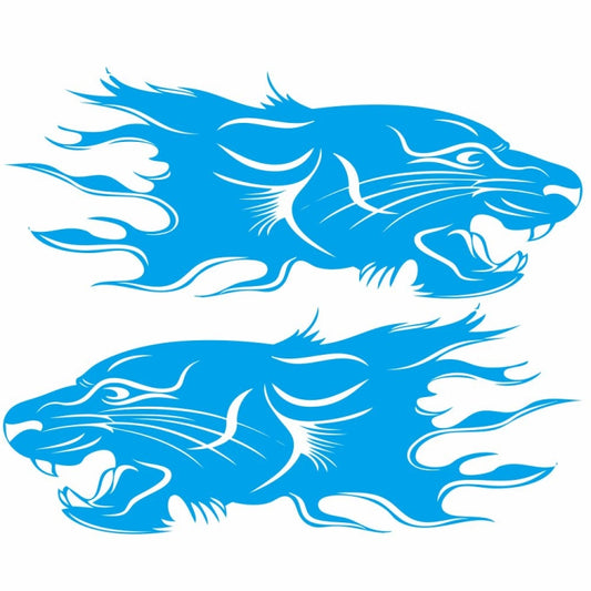 2 PCS/Set D-417 Lion Pattern Car Modified Decorative Sticker