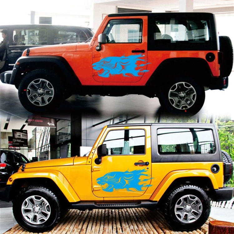 2 PCS/Set D-417 Lion Pattern Car Modified Decorative Sticker