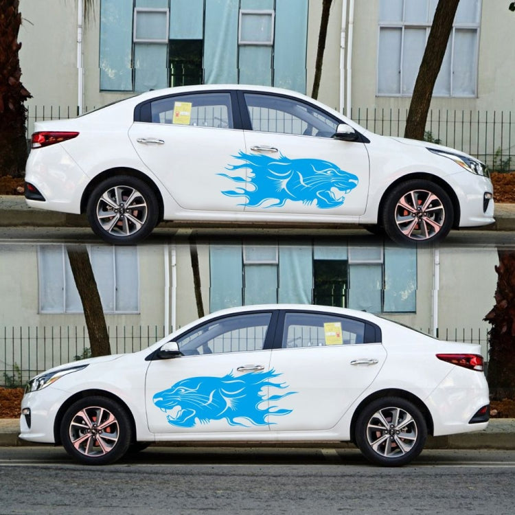 2 PCS/Set D-417 Lion Pattern Car Modified Decorative Sticker