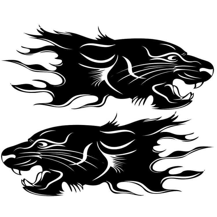 2 PCS/Set D-417 Lion Pattern Car Modified Decorative Sticker