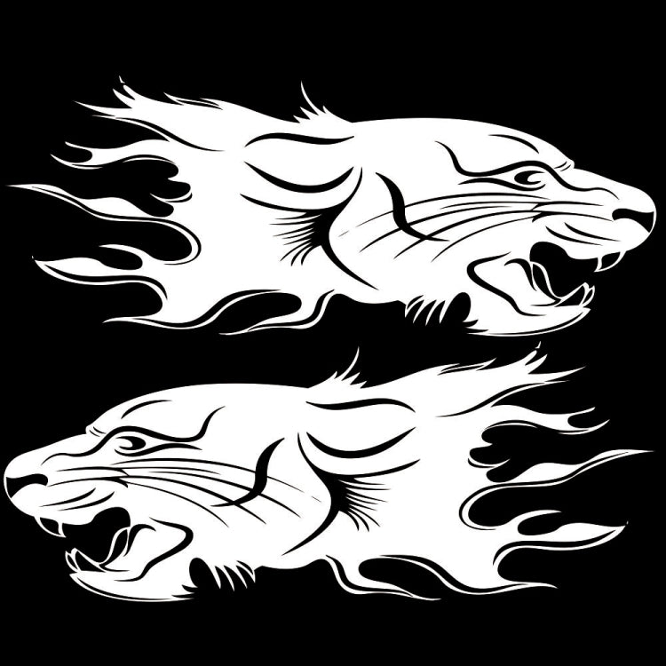 2 PCS/Set D-417 Lion Pattern Car Modified Decorative Sticker