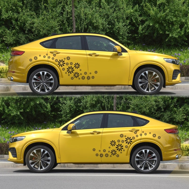 2 PCS/Set D-483 Flower Pattern Car Modified Decorative Sticker