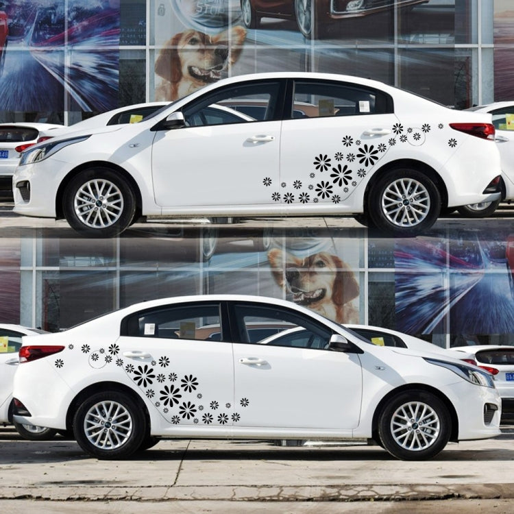 2 PCS/Set D-483 Flower Pattern Car Modified Decorative Sticker