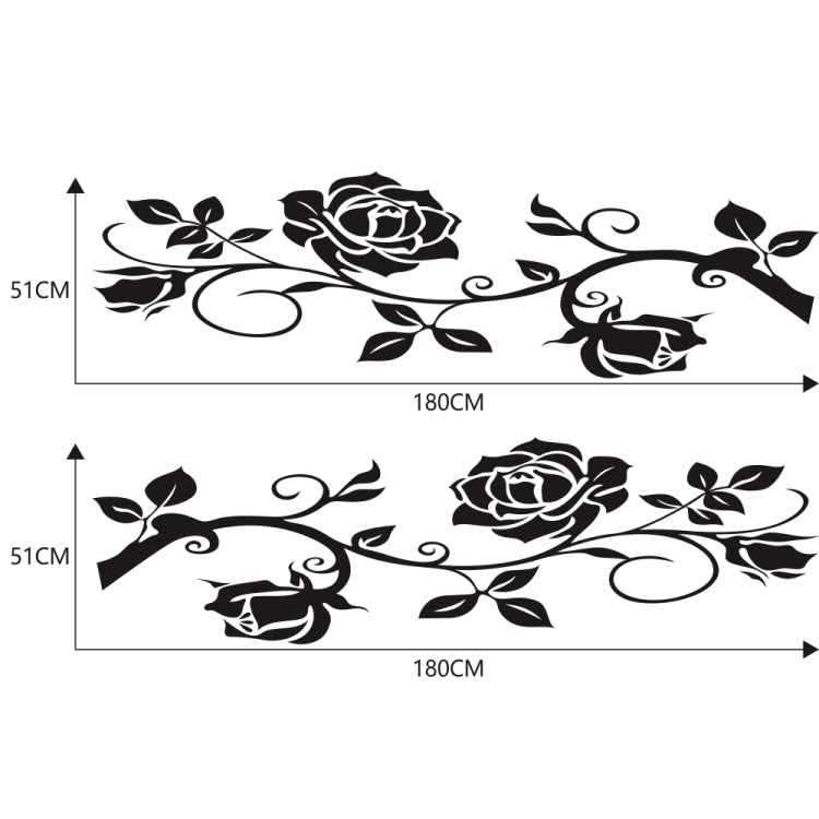 2 PCS/Set D-545 Rose Pattern Car Modified Decorative Sticker