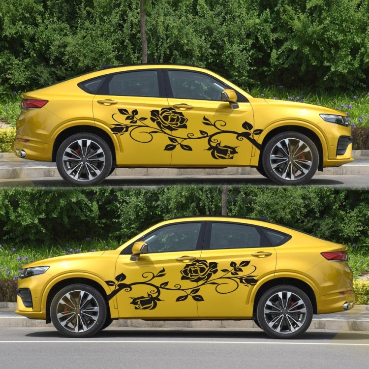 2 PCS/Set D-545 Rose Pattern Car Modified Decorative Sticker