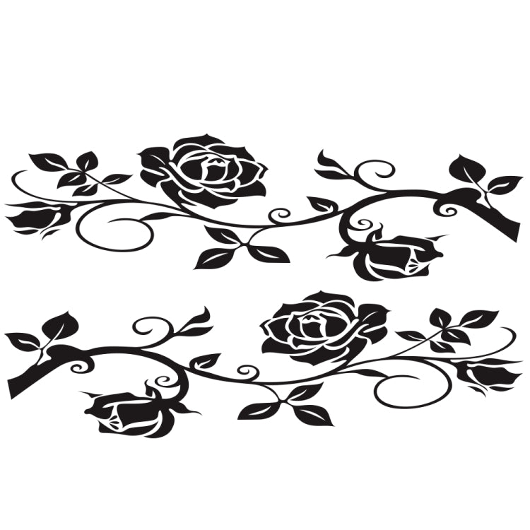 2 PCS/Set D-545 Rose Pattern Car Modified Decorative Sticker