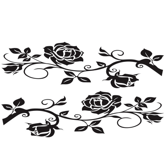 2 PCS/Set D-545 Rose Pattern Car Modified Decorative Sticker