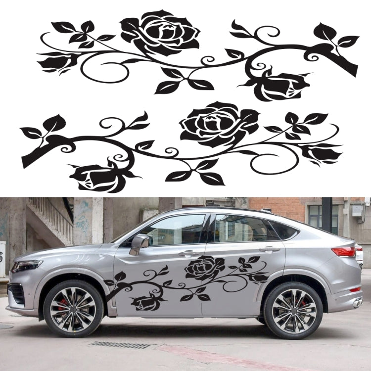 2 PCS/Set D-545 Rose Pattern Car Modified Decorative Sticker