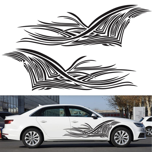 2 PCS/Set D-752 Lines Pattern Car Modified Decorative Sticker
