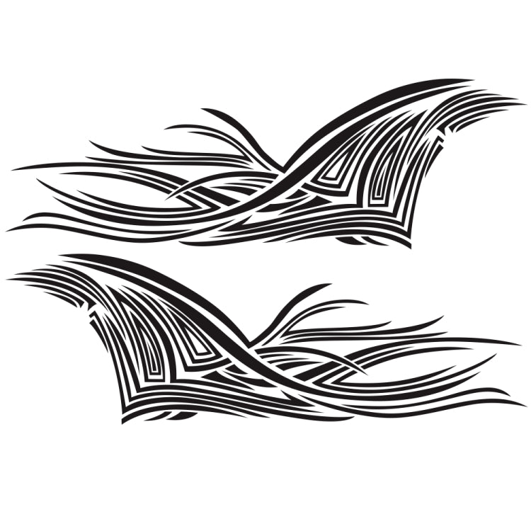 2 PCS/Set D-752 Lines Pattern Car Modified Decorative Sticker