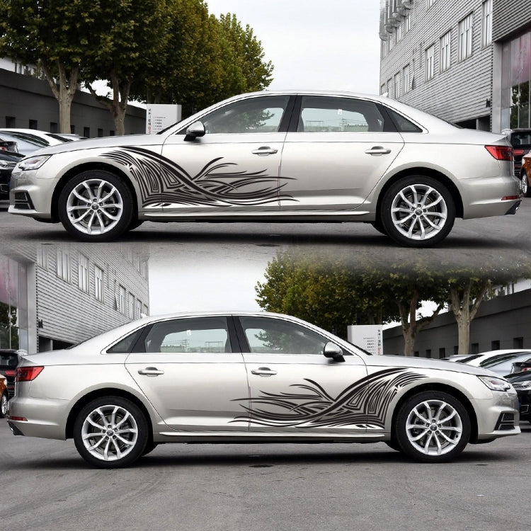 2 PCS/Set D-752 Lines Pattern Car Modified Decorative Sticker