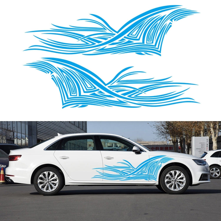 2 PCS/Set D-752 Lines Pattern Car Modified Decorative Sticker