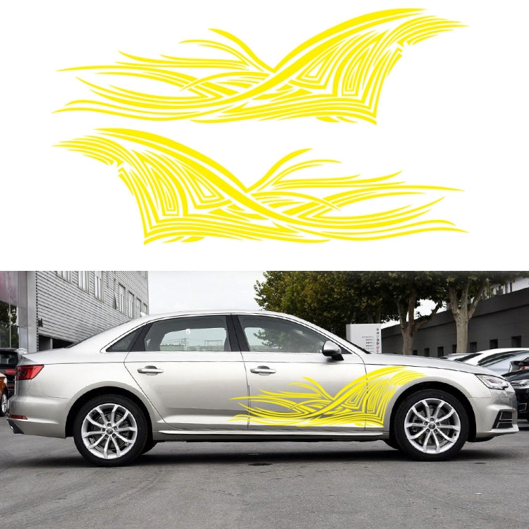 2 PCS/Set D-752 Lines Pattern Car Modified Decorative Sticker
