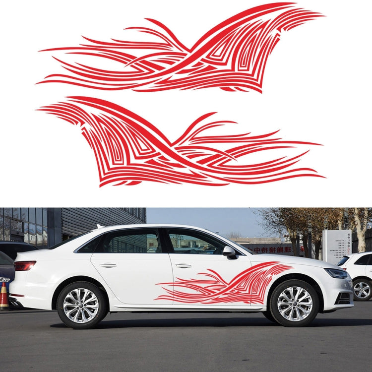 2 PCS/Set D-752 Lines Pattern Car Modified Decorative Sticker