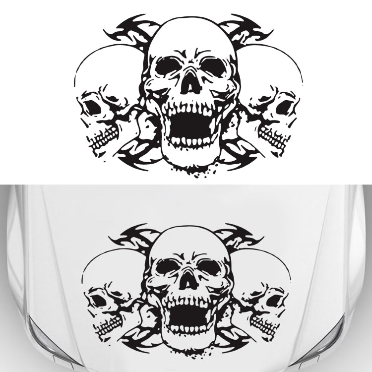 D-923 Three Skulls Pattern Car Modified Decorative Sticker