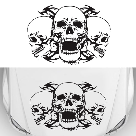 D-923 Three Skulls Pattern Car Modified Decorative Sticker