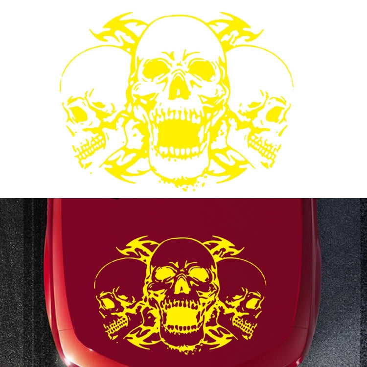 D-923 Three Skulls Pattern Car Modified Decorative Sticker