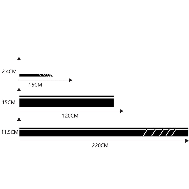 D-930 Lines Pattern Car Modified Decorative Sticker