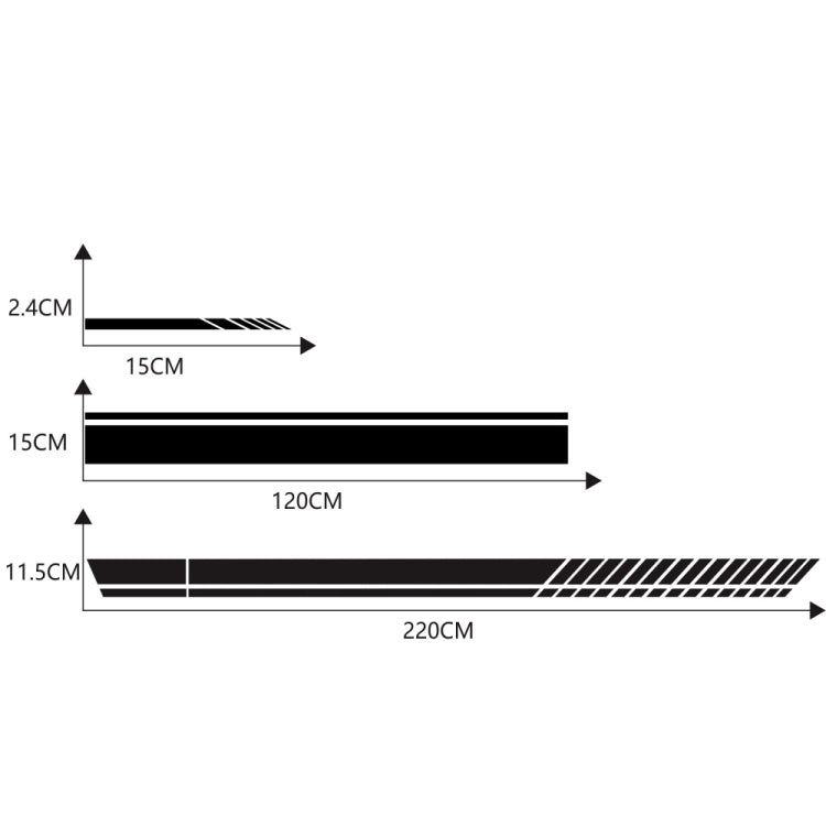 D-936 Stripe Pattern Car Modified Decorative Sticker