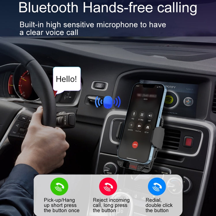 C1 Car Bluetooth 5.0 MP3 Player FM Transmitter Air Outlet Phone Holder