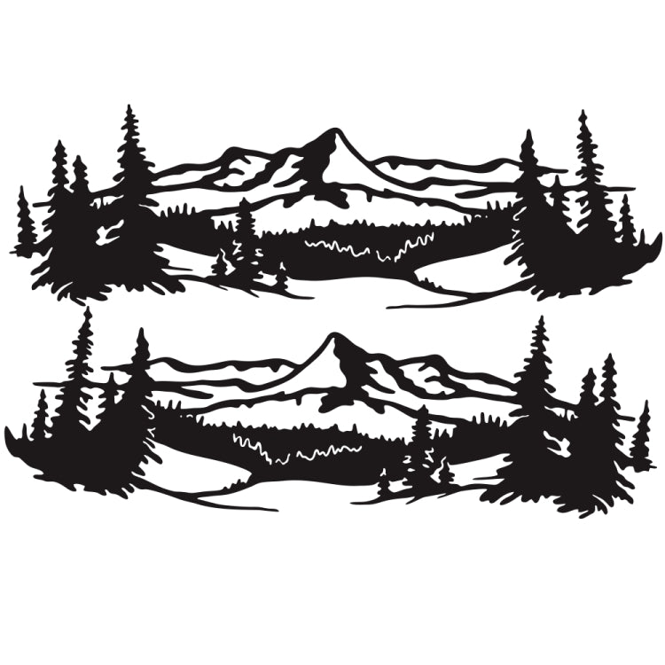 2 PCS/Set D-957 Mountains Pattern Car Modified Decorative Sticker