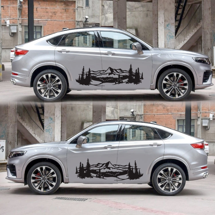 2 PCS/Set D-957 Mountains Pattern Car Modified Decorative Sticker