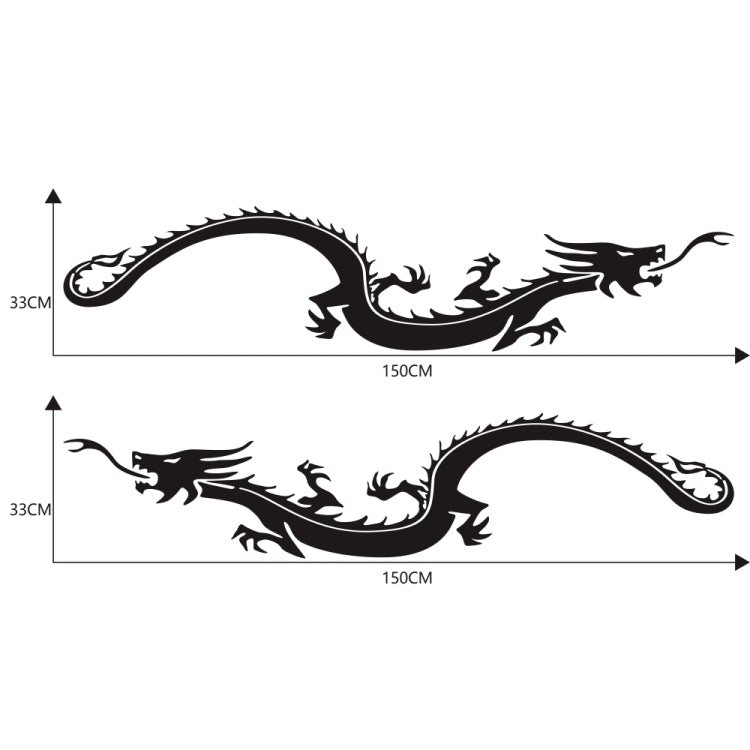 2 PCS/Set D-965 Dragon Pattern Car Modified Decorative Sticker