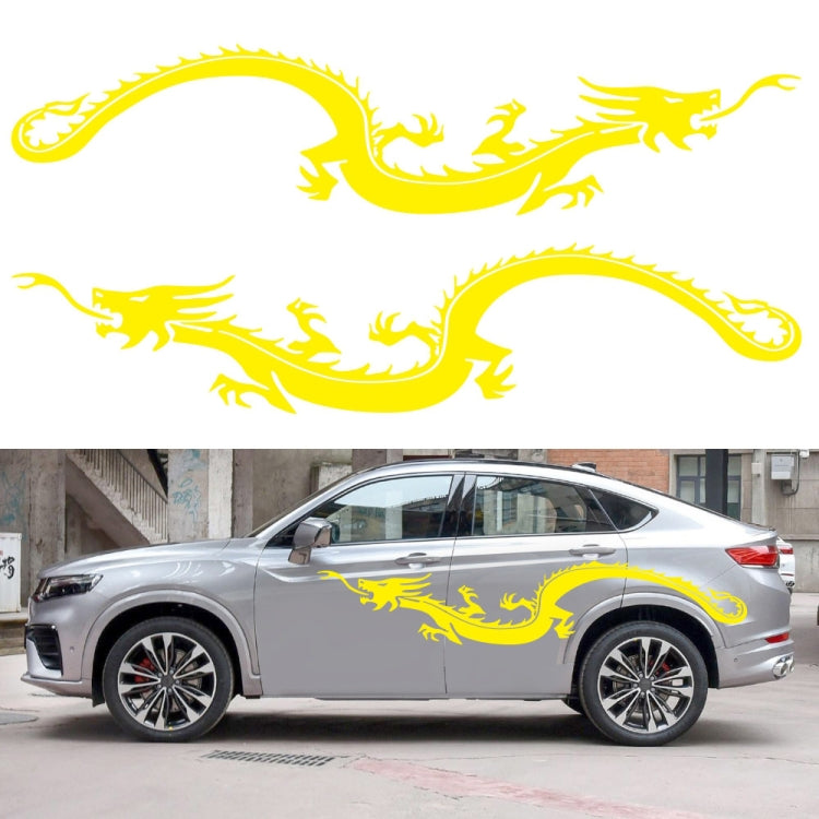 2 PCS/Set D-965 Dragon Pattern Car Modified Decorative Sticker