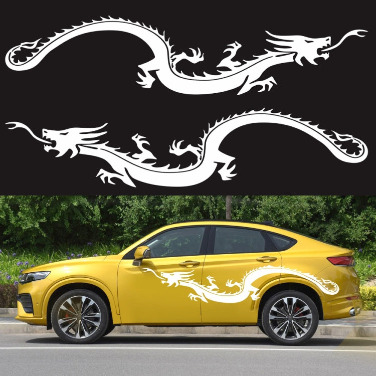 2 PCS/Set D-965 Dragon Pattern Car Modified Decorative Sticker
