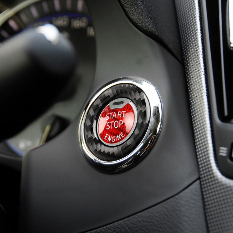Car Carbon Fiber One-button Start Decorative Sticker for Infiniti Q50 2014-2020 / Q60 / QX60