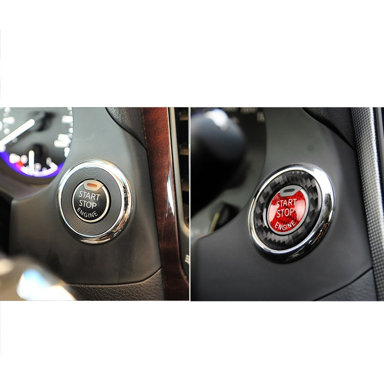 Car Carbon Fiber One-button Start Decorative Sticker for Infiniti Q50 2014-2020 / Q60 / QX60