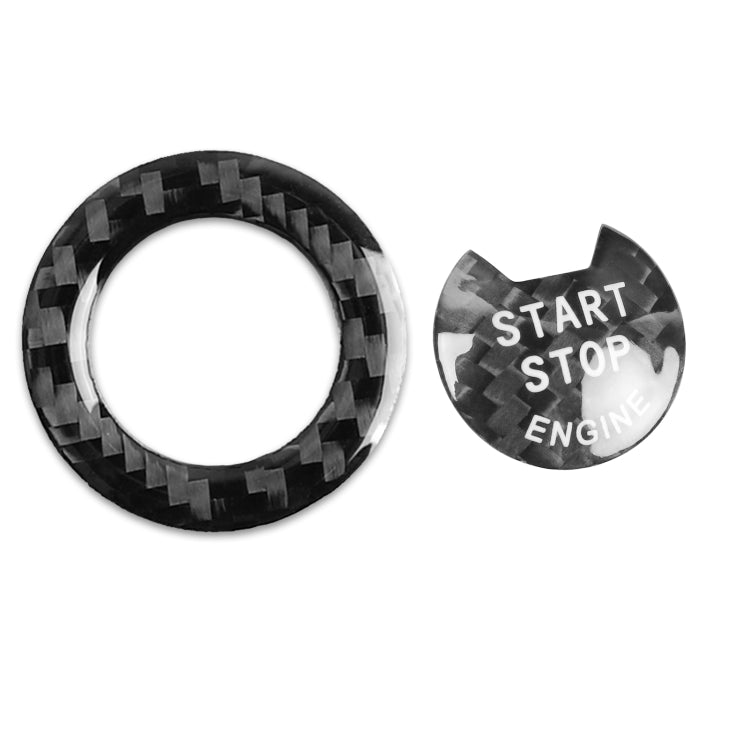 Car Carbon Fiber One-button Start Decorative Sticker for Infiniti Q50 2014-2020 / Q60 / QX60