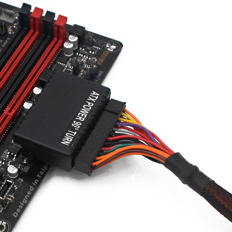 2 PCS ATX 24Pin 90 Degree Power Plug Adapter