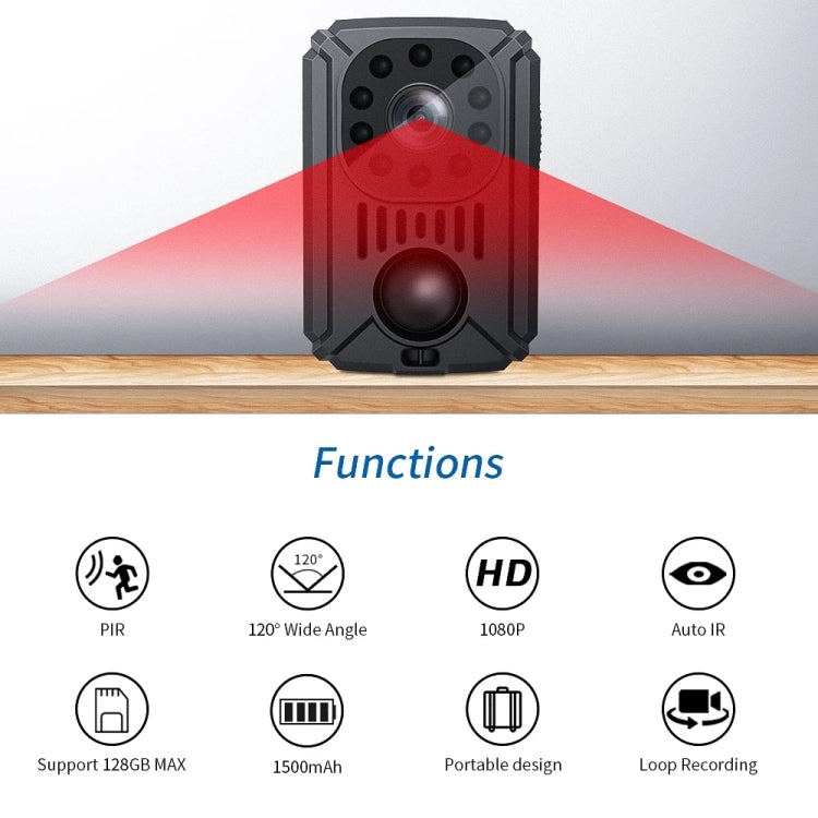 MD31 Mini 1080P HD Camcorder Night Vision PIR Motion Action Micro Camera