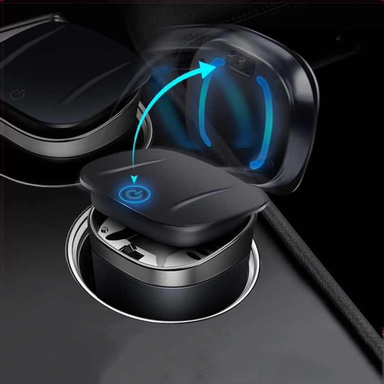 Car Portable Metal Ashtray Built-in LED