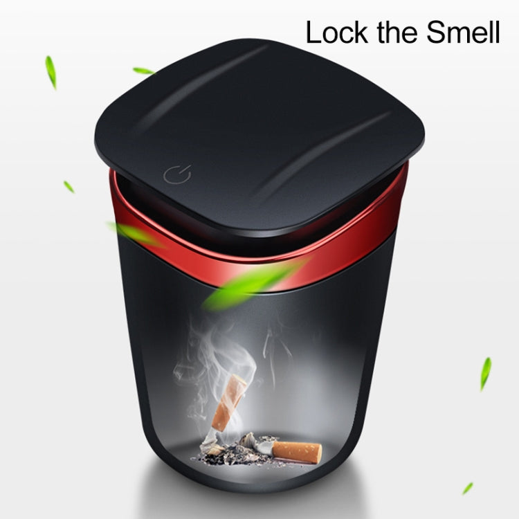 Car Portable Metal Ashtray Built-in LED