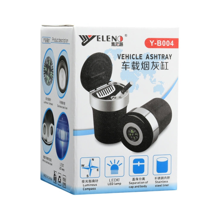 Car Compass Ashtray Built-in LED