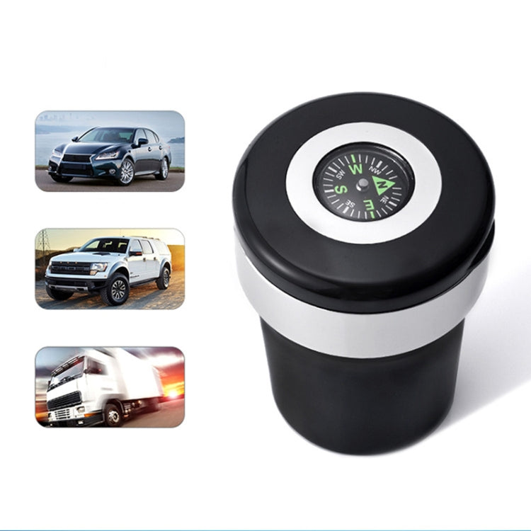 Car Compass Ashtray Built-in LED