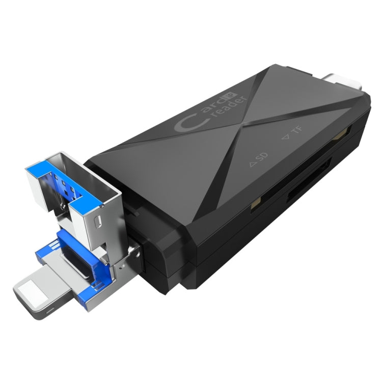 ADS-218 8 Pin+USB+Type-C Multi-function Card Reader