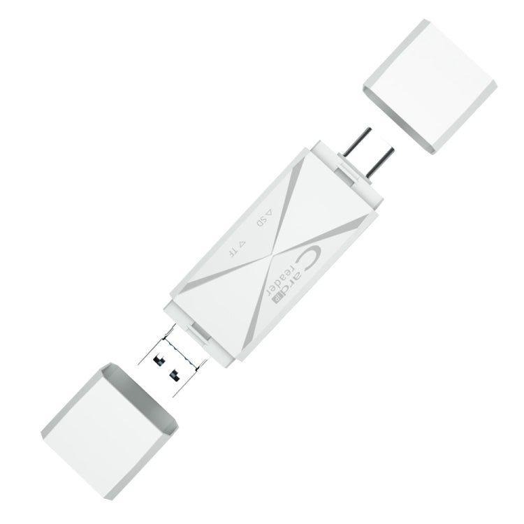 ADS-218 8 Pin+USB+Type-C Multi-function Card Reader