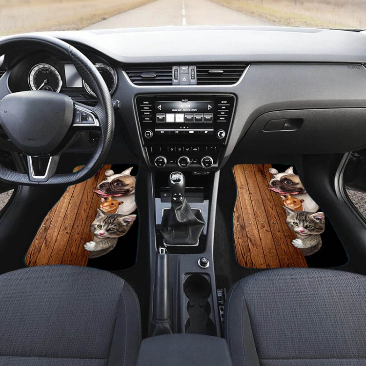 4 in 1 Zebra Stripe Universal Printing Auto Car Floor Mats Set