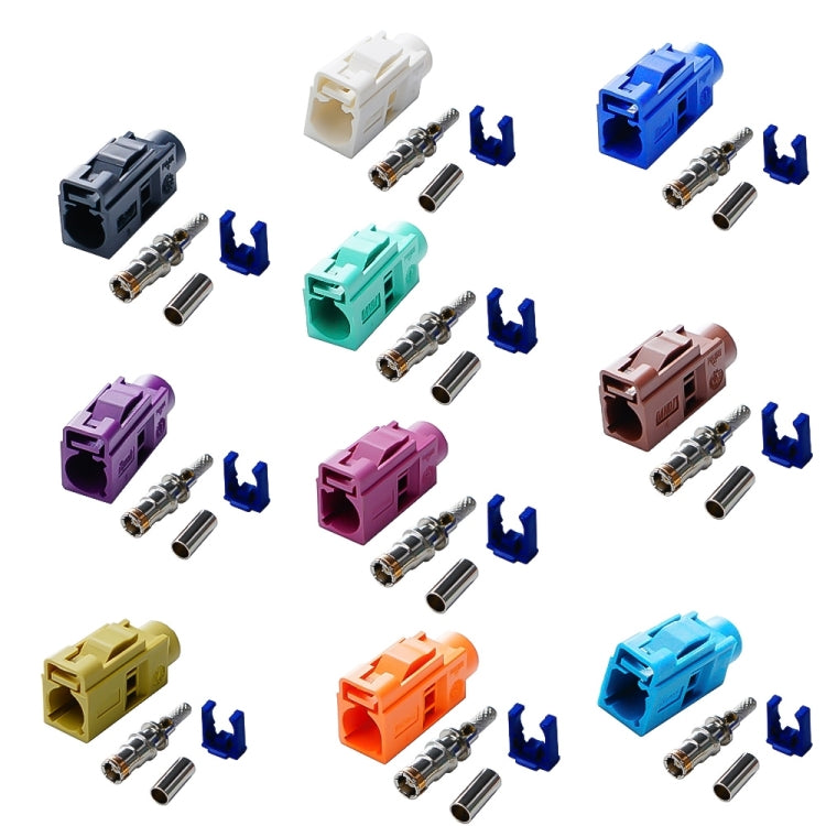 For RG174 Cable Fakra Radio Crimp Female Jack / Plug Connector with Phantom RF Coaxial