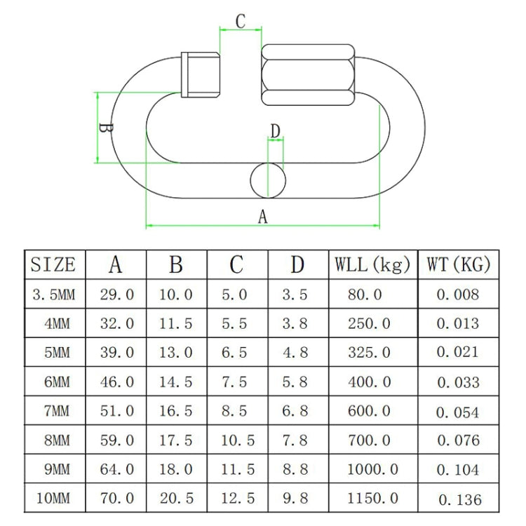 304 Stainless Steel Quick Connect Ring Runway Buckle
