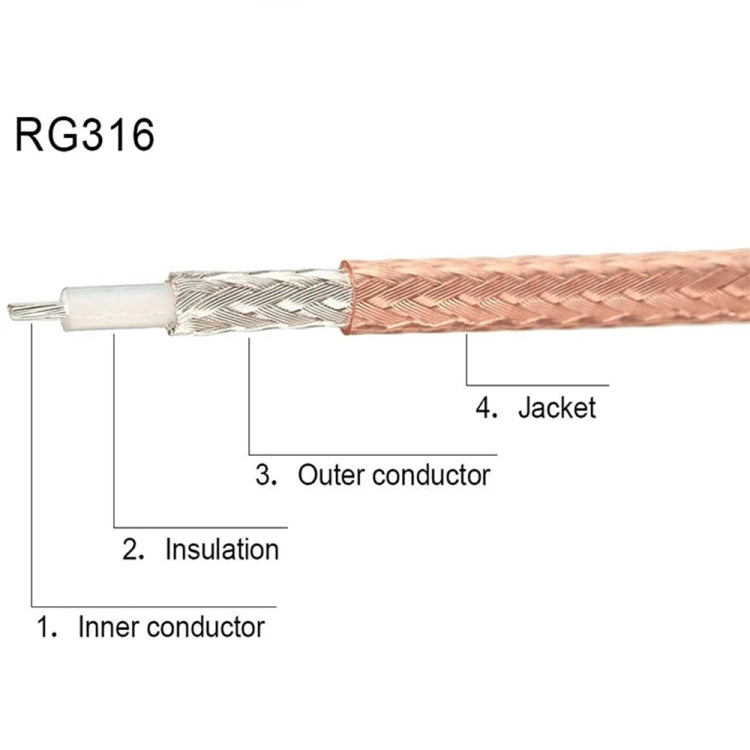 20cm Antenna Extension RG316 Coaxial Cable