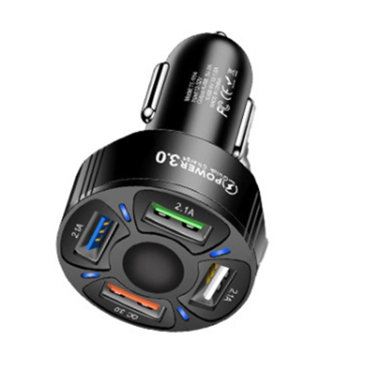 TE-094 4 in 1 Cigarette Lighter Conversion Plug Multi-function USB Car Fast Charger