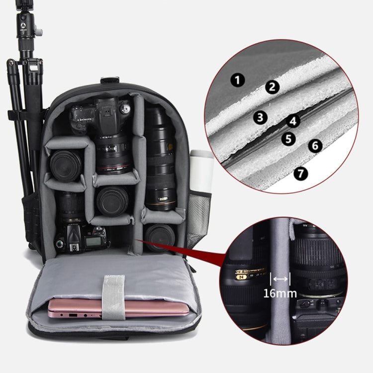 CADeN D6 V Camera Backpack Shoulders Drawbar Nylon Camera Bag