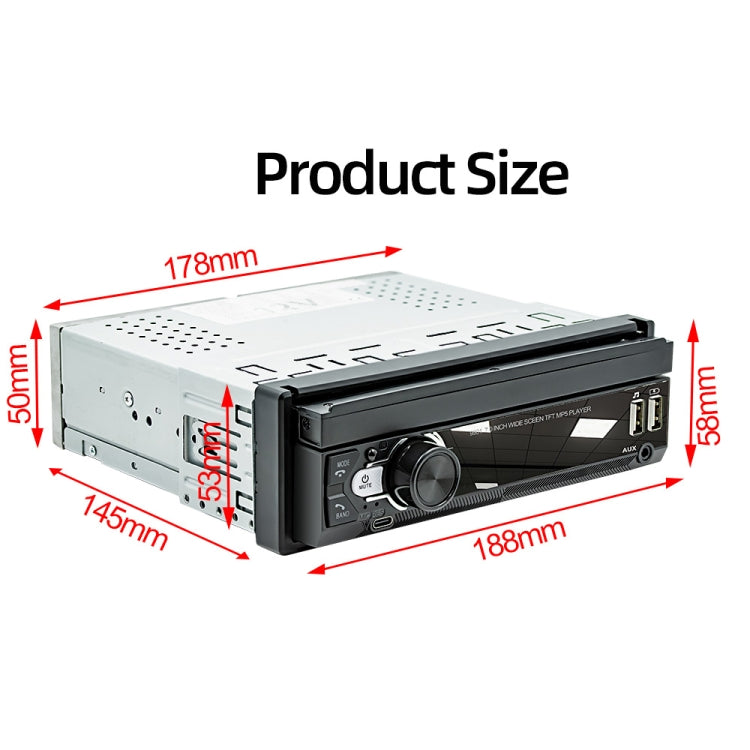 9901 7 inch Car  Retractable MP5 Player Supports FM & Mobile Phone Internet