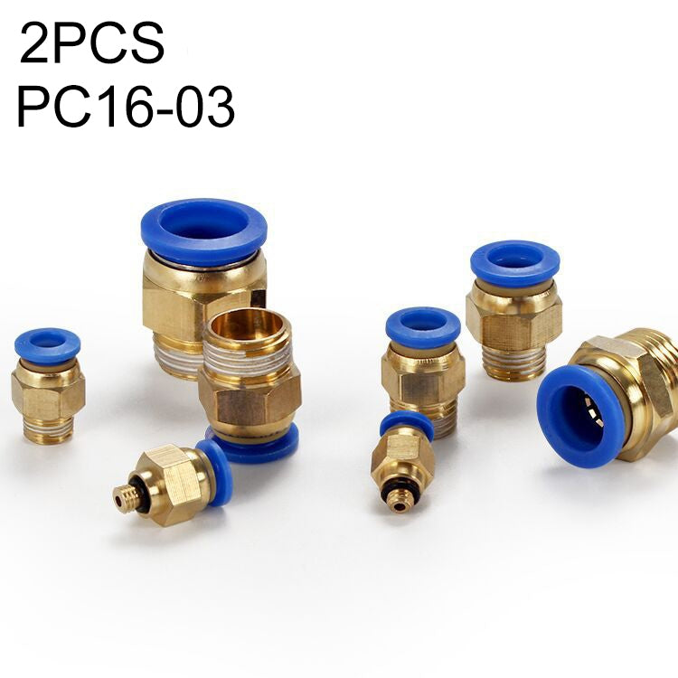 PC6-04 LAIZE 2pcs PC Male Thread Straight Pneumatic Quick Fitting Connector, PC16-03 (2pcs), PC16-04 (2pcs), PC16-06 (1pc)