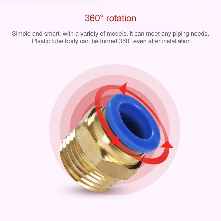 PC6-04 LAIZE 2pcs PC Male Thread Straight Pneumatic Quick Fitting Connector, PC16-03 (2pcs), PC16-04 (2pcs), PC16-06 (1pc)