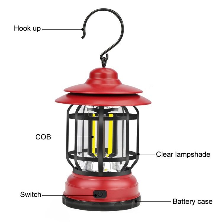 Portable Retro Hanging Lamp Lantern Camping Tent Light